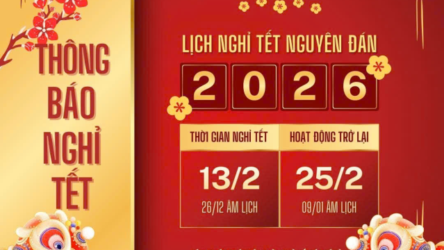 Lịch nghỉ tết âm lịch 2026